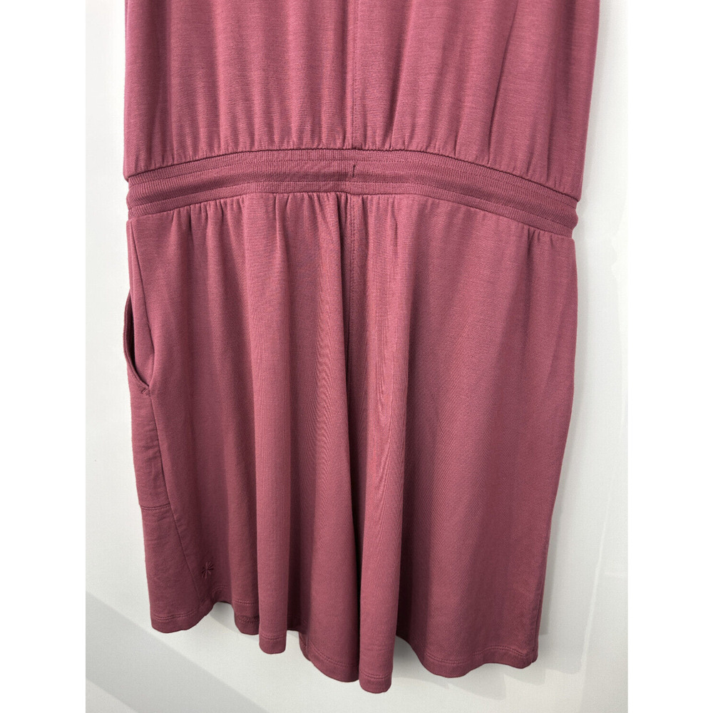 Athleta Balance Sleeveless Tank Romper Women's Size MT Medium Tall Berry Rose - Picture 11 of 14